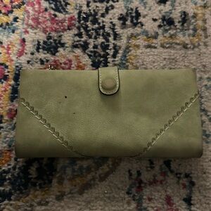Lady beibei // light green multi card snap closure wallet